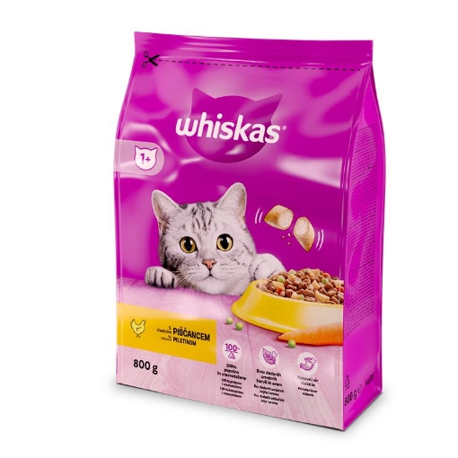 Снимка на Храна за коте Whiskas 300г 1+ пилешко месо