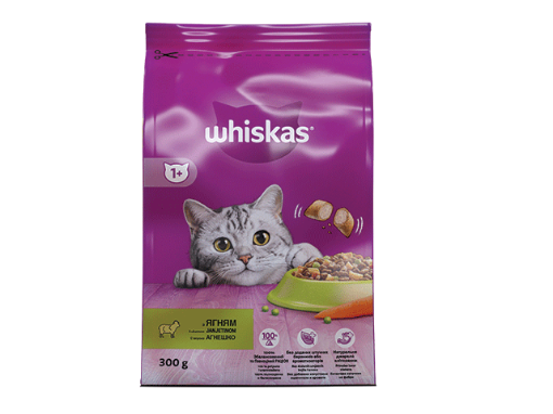 Снимка на Храна за коте Whiskas 300г 1+ агнешко