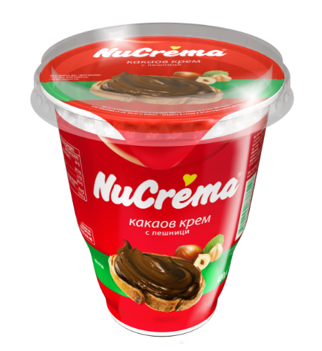 Снимка на Какаов крем Nucrema 400г с лешници
