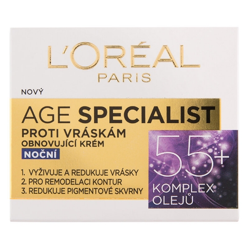 Снимка на Крем за лице L'oreal 50мл 55+ нощен