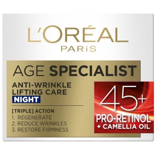 Снимка на Крем за лице L'oreal 50мл 45+ нощен