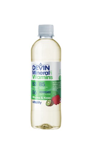 Снимка на Вода витаминна Devin 475л ябълка и киви
