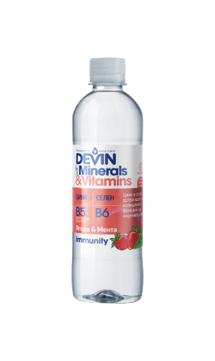 Снимка на Вода витаминна Devin 475л ягода и мента