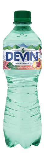 Снимка на Вода газирана Devin 500мл грейпфрут и праскова