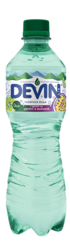 Снимка на Вода газирана Devin 500мл цитрус и маракуя