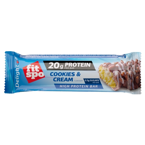 Снимка на Протеинов бар FitSpo Delight 60г бисквити и крем