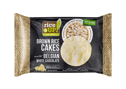 Снимка на Оризови бисквити RiceUP! 90г белгийски бял шоколад