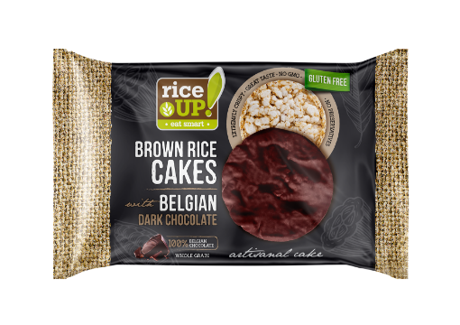 Снимка на Оризови бисквити RiceUP! 90г белгийски черен шоколад