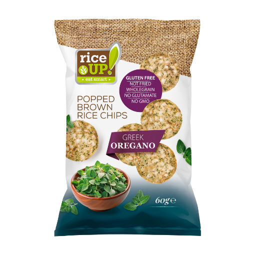 Снимка на Оризов чипс RiceUP! 60г гръцки риган