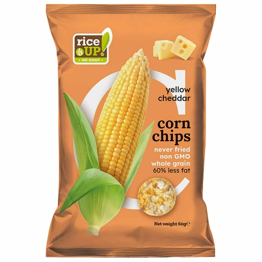 Снимка на Царевичен чипс RiceUP! 60г чедър