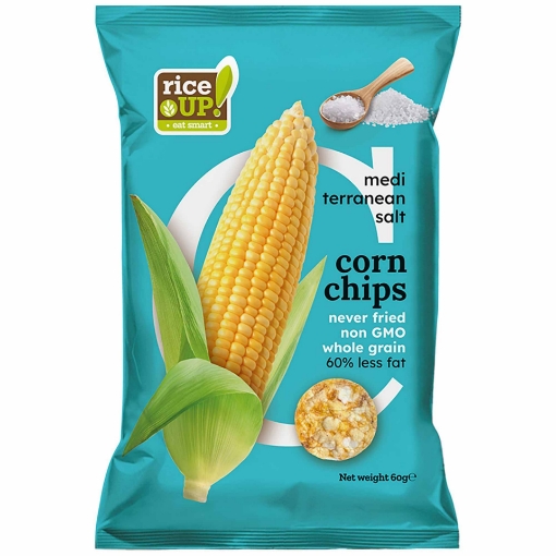 Снимка на Царевичен чипс RiceUP! 60г морска сол