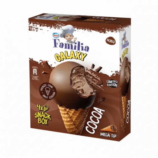 Снимка на Сладолед FAMILLIA Galaxy 4бр х 90мл Multipack  какао