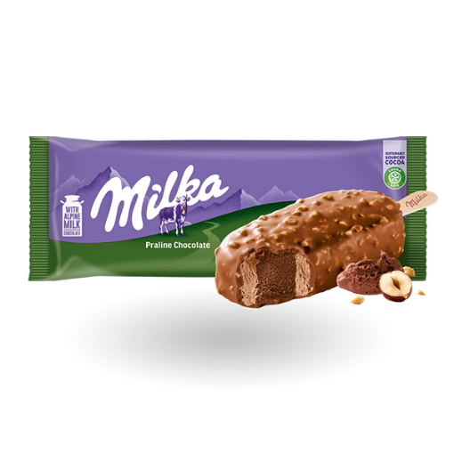 Снимка на Сладолед Milka 90мл стик, пралина
