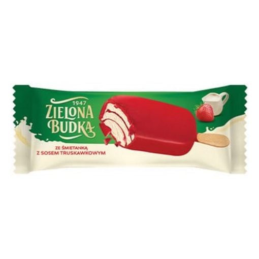 Снимка на Сладолед Zielona Budka 90мл стик, ванилия и ягода