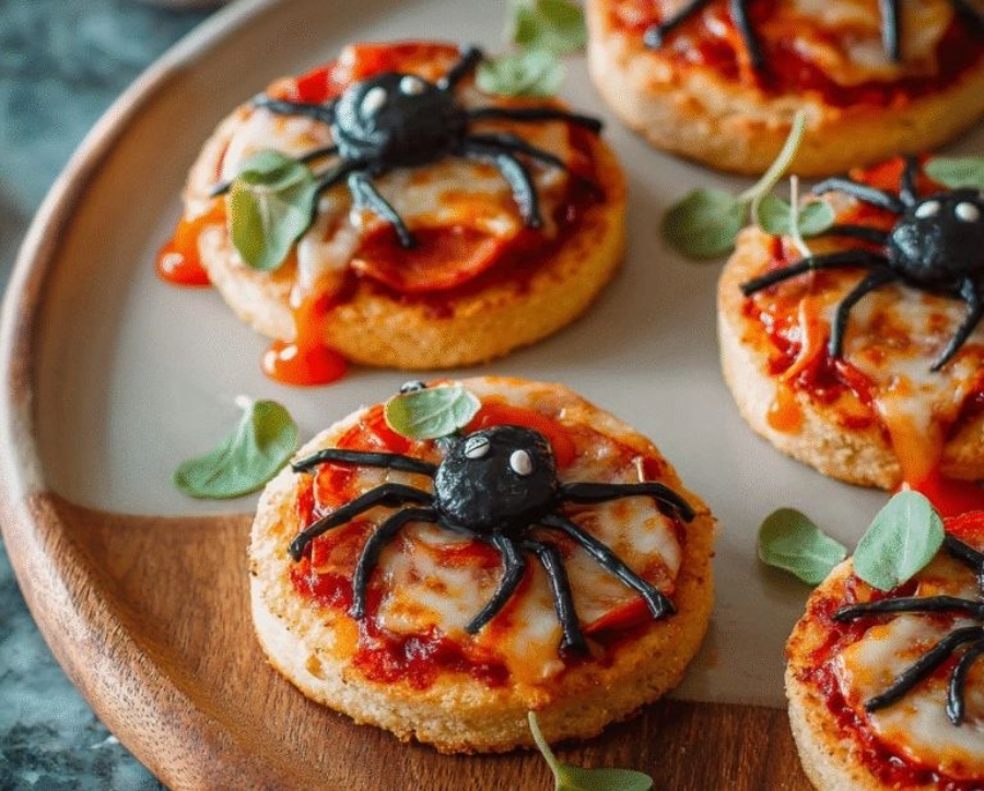 🍕Мини пици ,,Паячета''  - вкусно и забавно за малки и големи! 🕷️