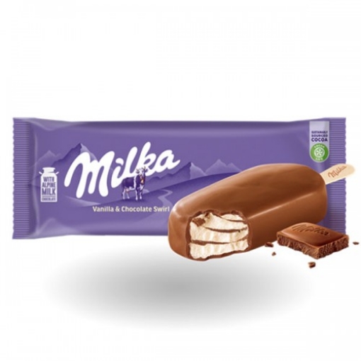 Снимка на Сладолед Milka 90мл стик, ванилия