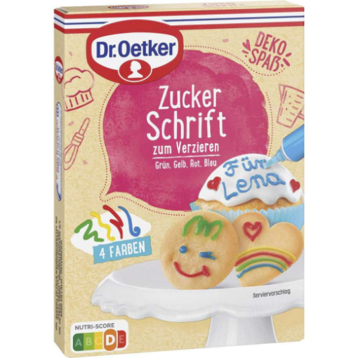 Снимка на Цветни захарни шрифтове Dr. Oetker 100 г