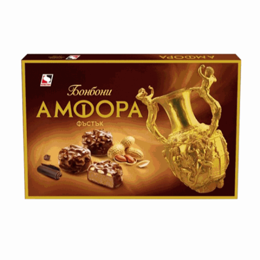 Снимка на Шоколадови бонбони Амфора 135г фъстък
