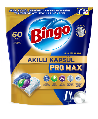 Снимка на Капсули за съдомиялна Bingo Pro Max 60бр