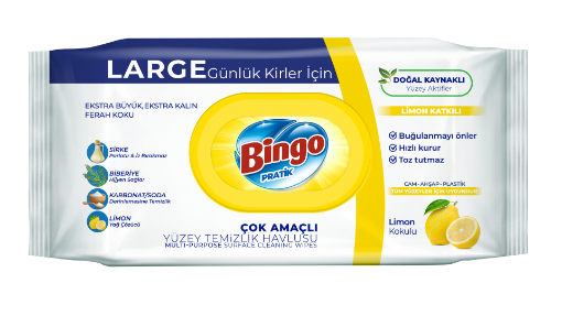 Снимка на Почистващи кърпи Bingo 96бр лимон