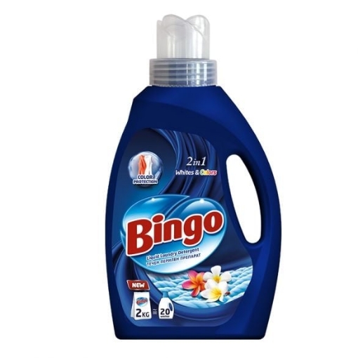 Снимка на Течен перилен препарат Bingo 1.2л/20пранета White&Color