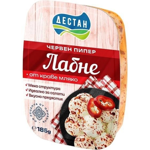 Снимка на Лабне от краве мляко Дестан 185г червен пипер